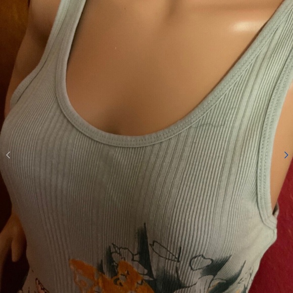 Ed Hardy Lace Strap Scoop Neck Tank Blue Large New with Tags Vintage - Picture 4 of 8
